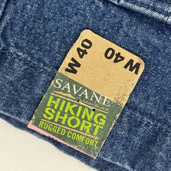 Savane Outdoor Khakis Hiking Short Men's 40 Light Wash Denim Cargo NWT - Picture 4 of 6